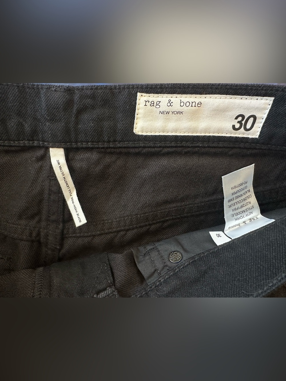 Rag & Bone Featherweight Sofia Lace High Waist Wide Leg Jeans NWT 30 - Picture 4 of 15